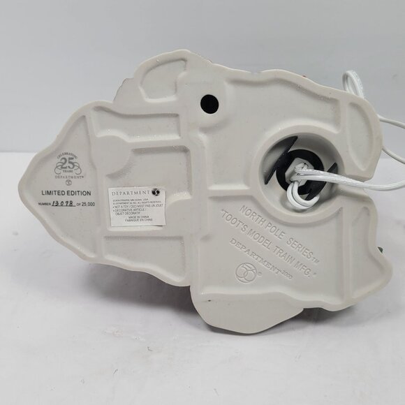 Department 56 North Pole Series Toot's Model Train Mfg. 25th Anniversary - Picture 12 of 14